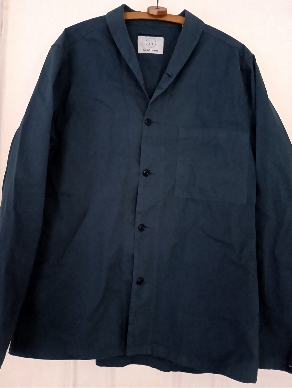 Form & Thread Men Shawl Collar Blazer Shirt